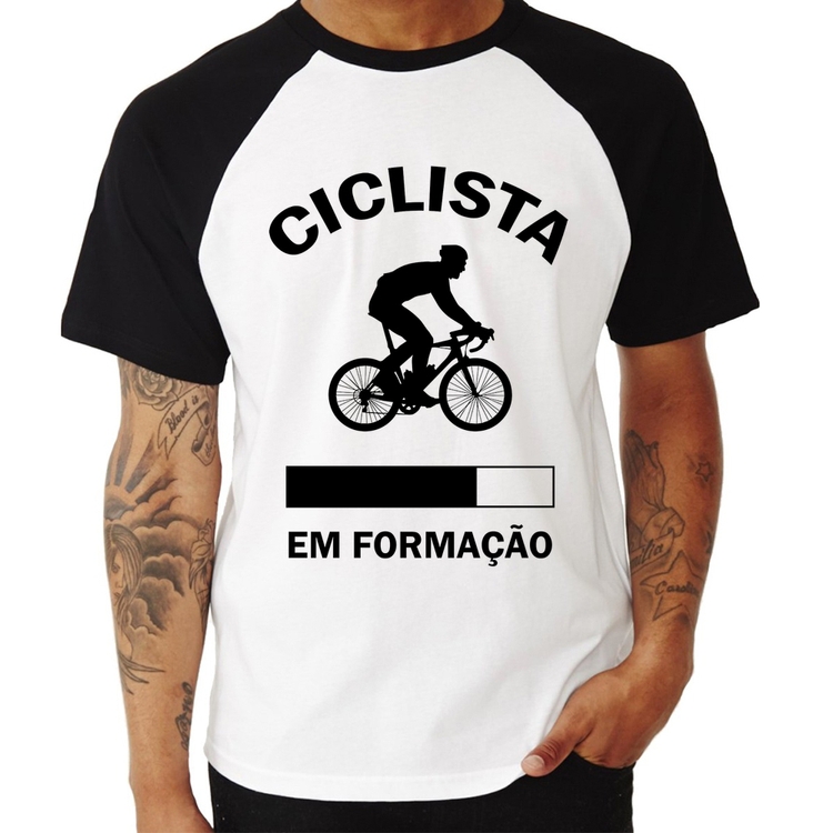 Camiseta Raglan Ciclista em formação