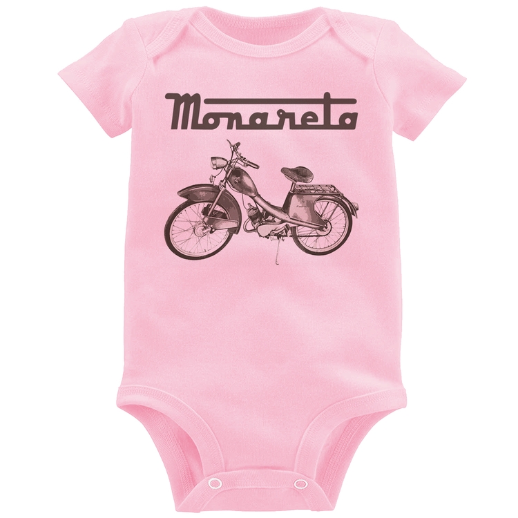 Body Bebê Ciclomotor Monareta - Rosa Bebê
