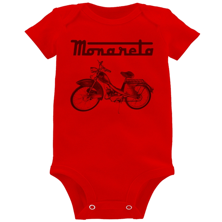 Body Bebê Ciclomotor Monareta - Vermelho