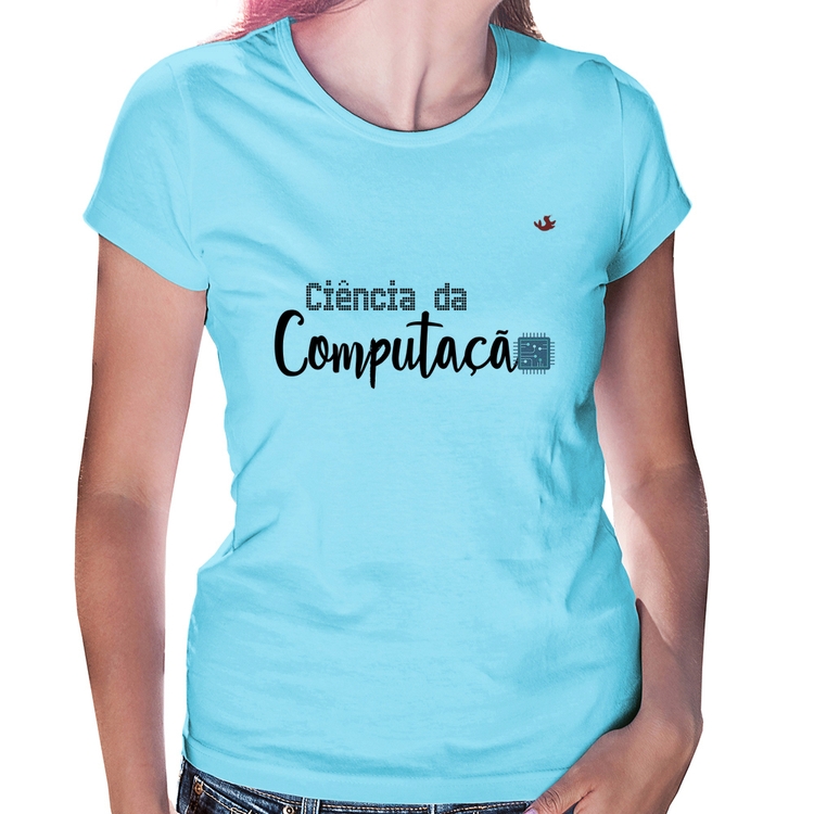 Baby Look Ciência da Computação - Azul Bebê