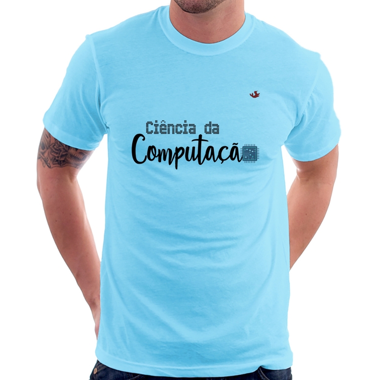 Camiseta Ciência da Computação - Azul Bebê