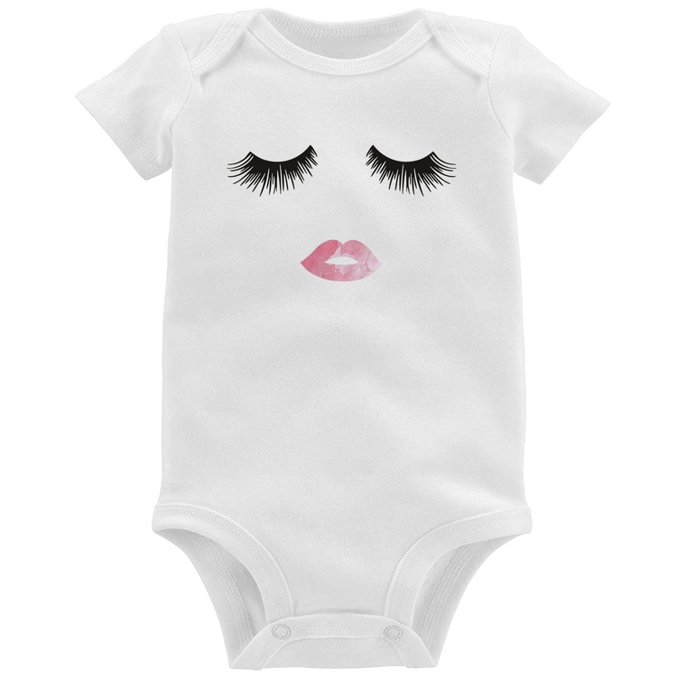 Body Bebê Cílios e Boca
