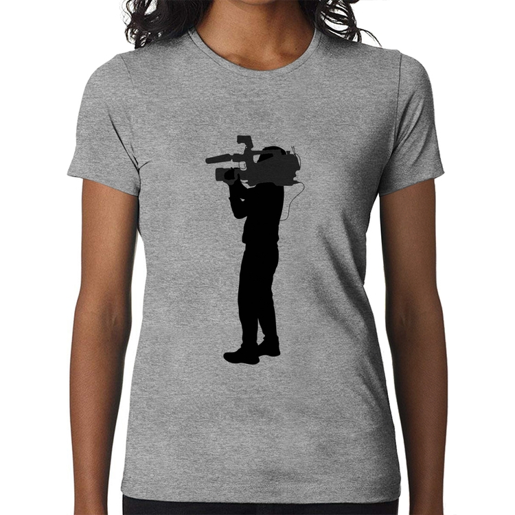 Baby Look Cameraman - Cinza