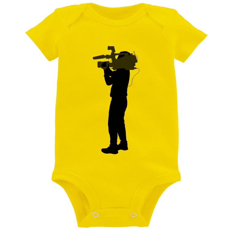 Body Bebê Cameraman - Amarelo