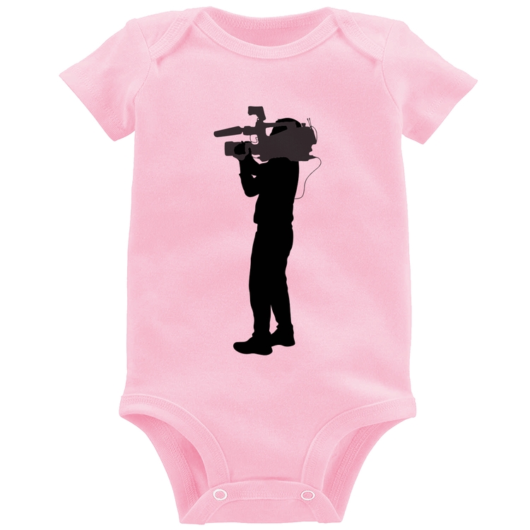Body Bebê Cameraman - Rosa Bebê