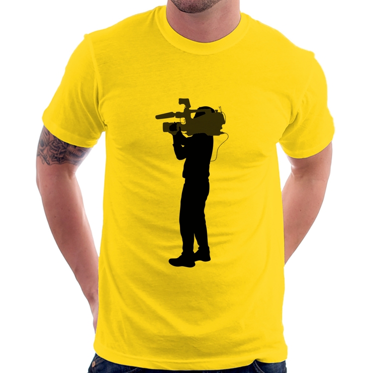 Camiseta Cameraman - Amarela