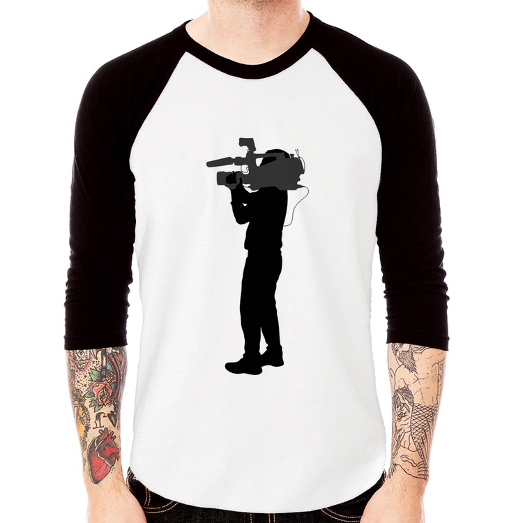 Camiseta Raglan Cameraman Manga 3/4