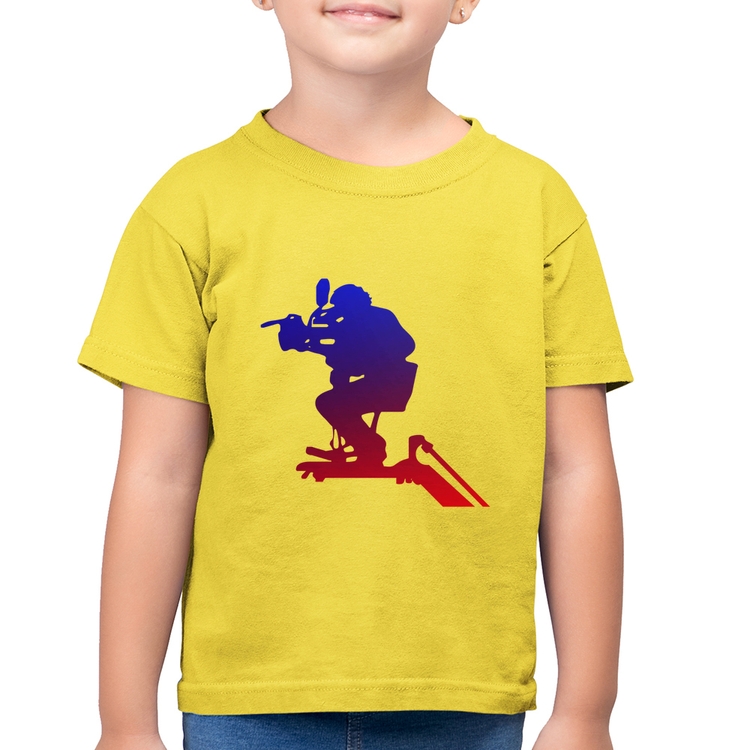 Camiseta Algodão Infantil Cinegrafista - Amarelo Canário