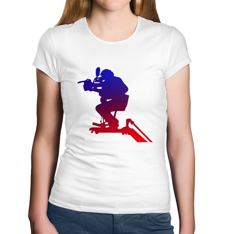 Baby Look Algodão Cinegrafista - Branca