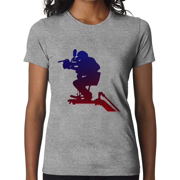 Baby Look Cinegrafista - Cinza