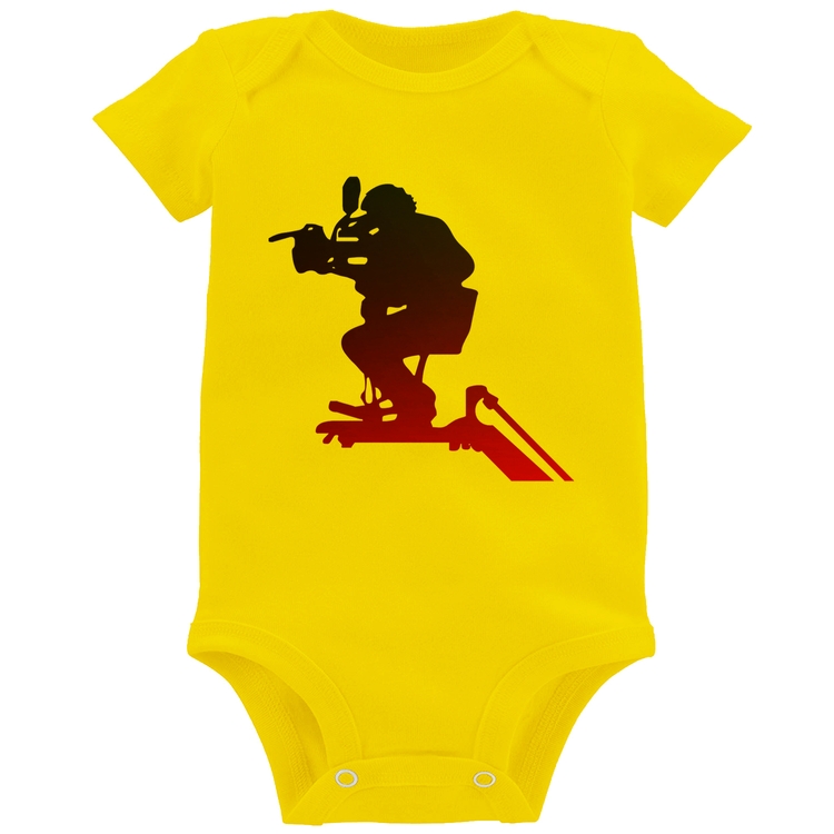Body Bebê Cinegrafista - Amarelo