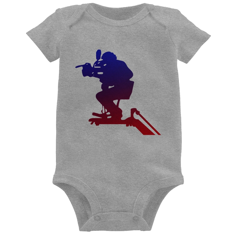 Body Bebê Cinegrafista - Cinza