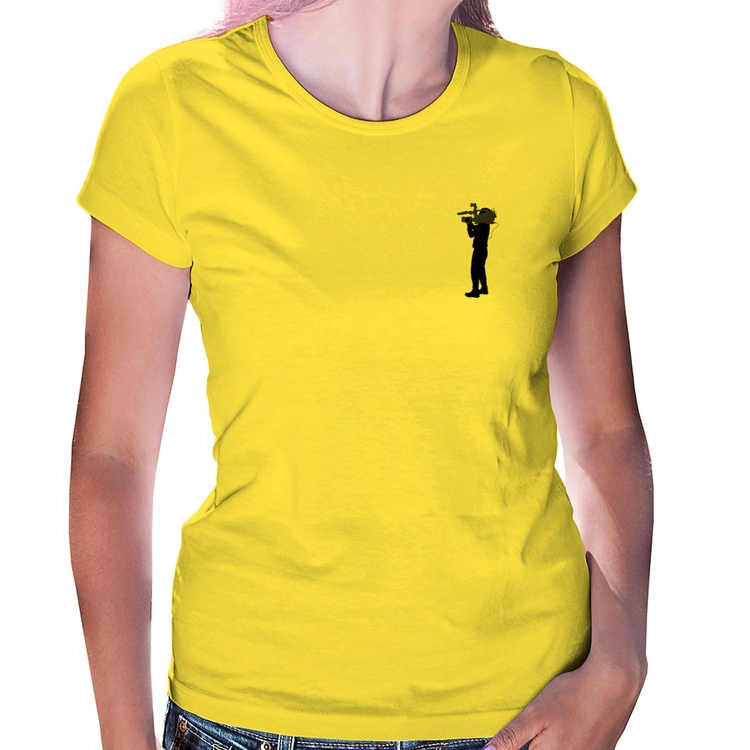 Baby Look Cinegrafista Cameraman - Amarela