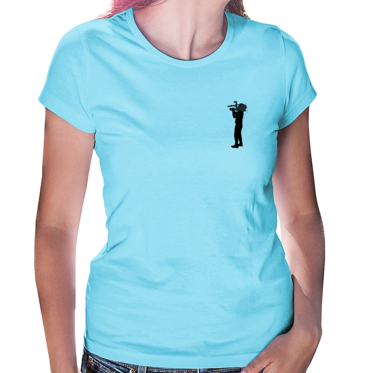 Baby Look Cinegrafista Cameraman - Azul Bebê