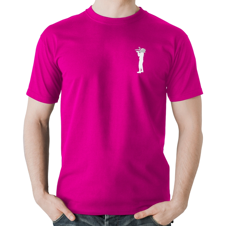 Camiseta Algodão Cinegrafista Cameraman - Rosa