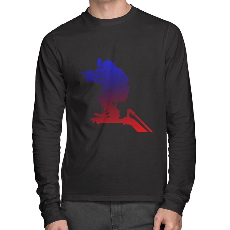 Camiseta Algodão Cinegrafista Manga Longa