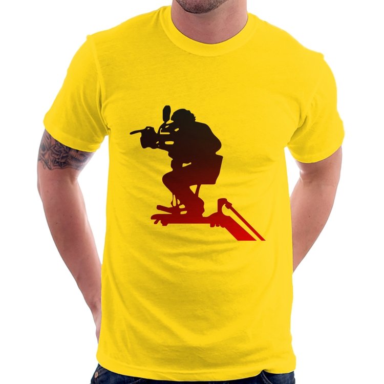 Camiseta Cinegrafista - Amarela