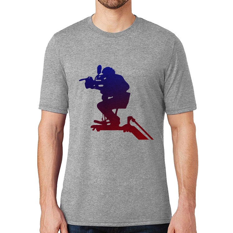 Camiseta Cinegrafista - Cinza