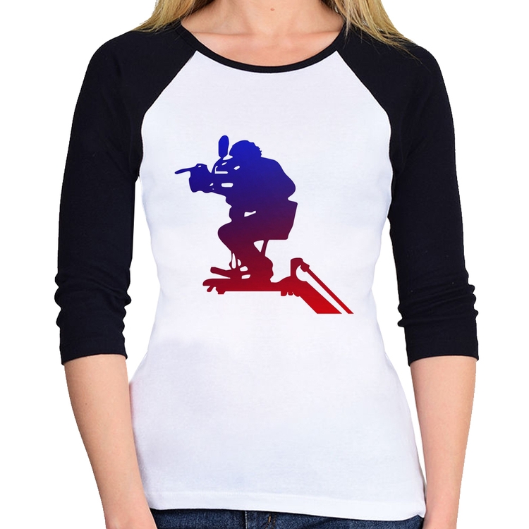 Baby Look Raglan Cinegrafista Manga 3/4