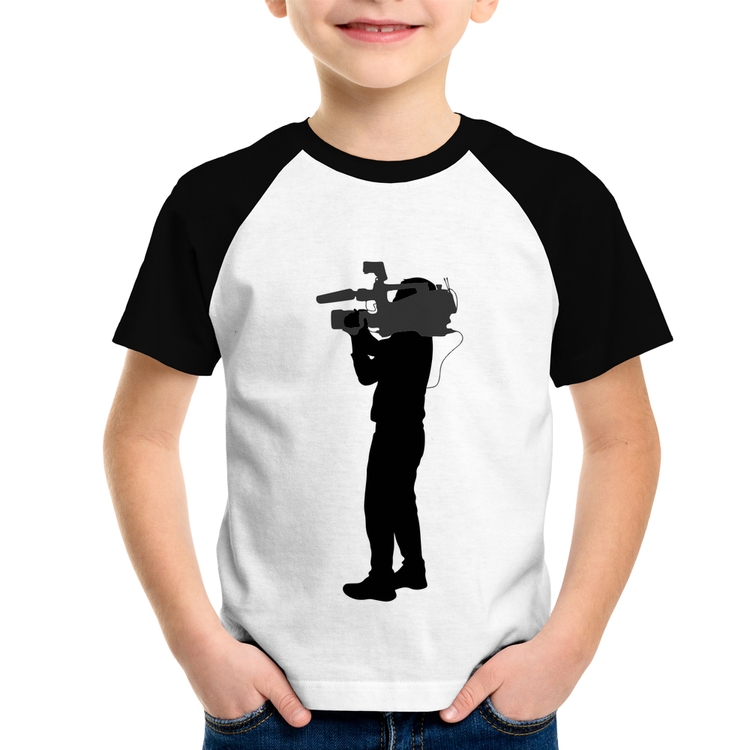 Camiseta Raglan Infantil Cameraman