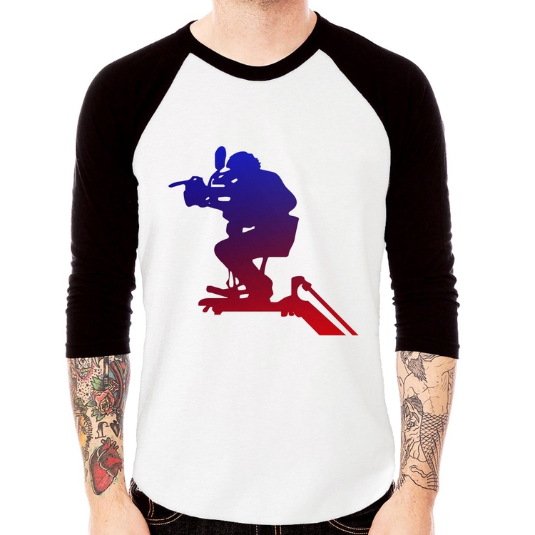 Camiseta Raglan Cinegrafista Manga 3/4