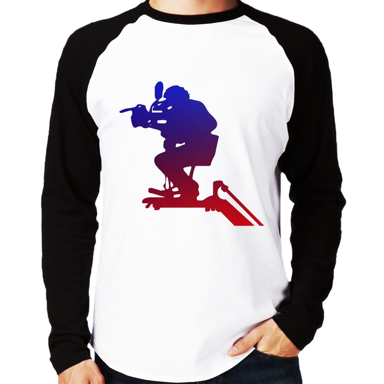 Camiseta Raglan Cinegrafista Manga Longa