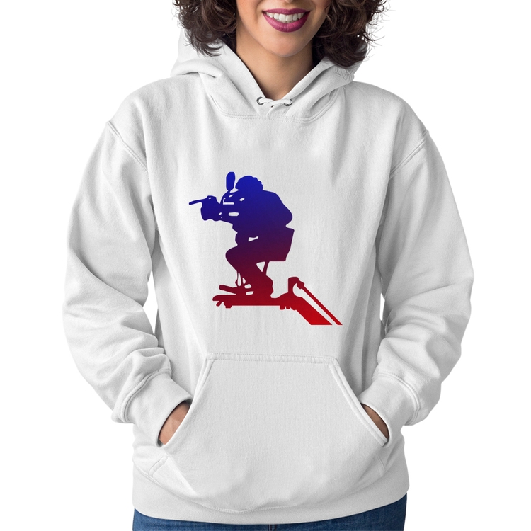 Moletom Feminino Cinegrafista - Branco