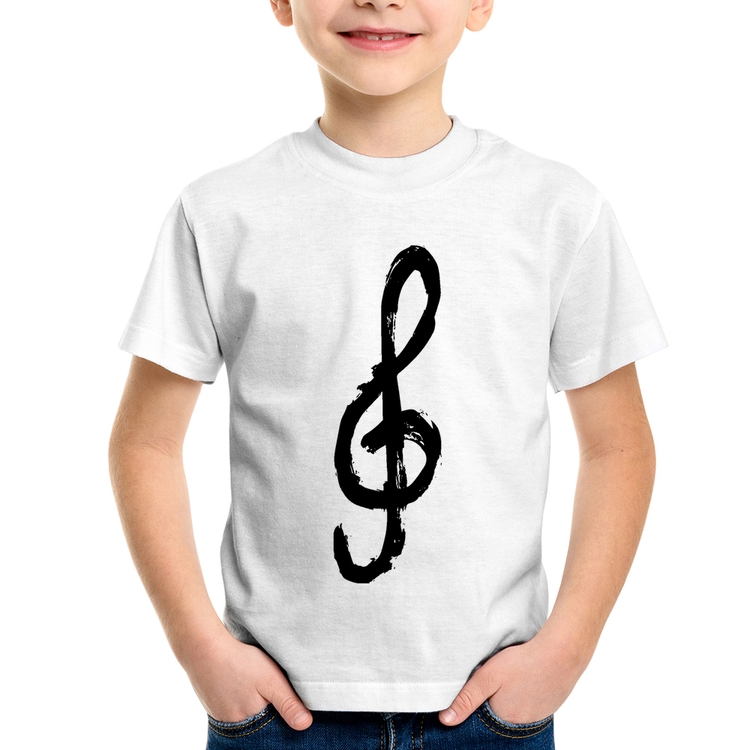 Camiseta Infantil Clave De Sol Arte