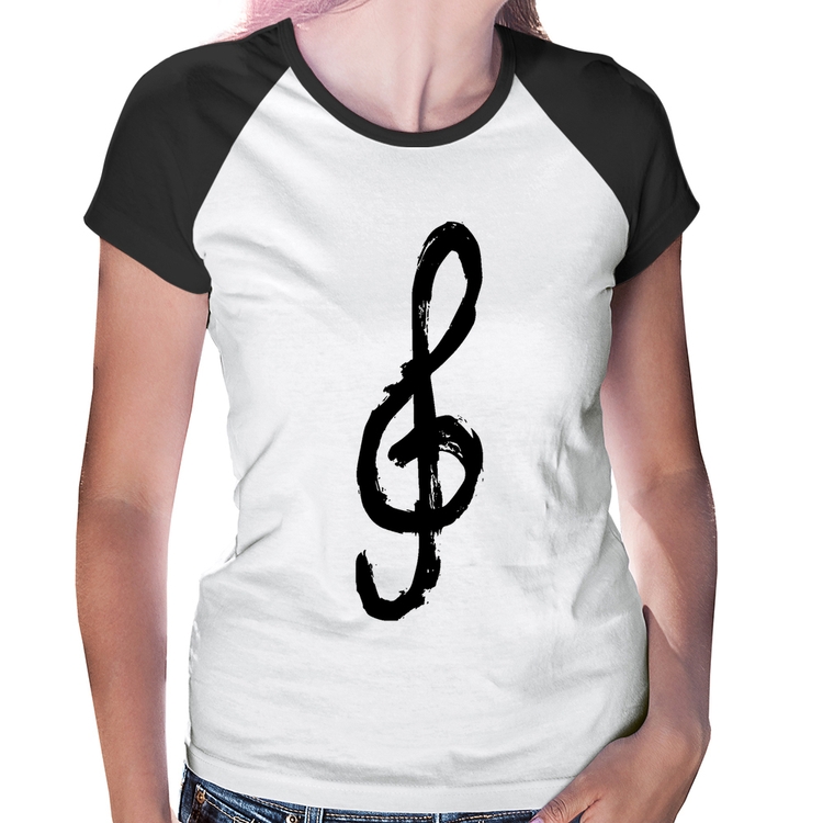 Baby Look Raglan Clave De Sol Arte