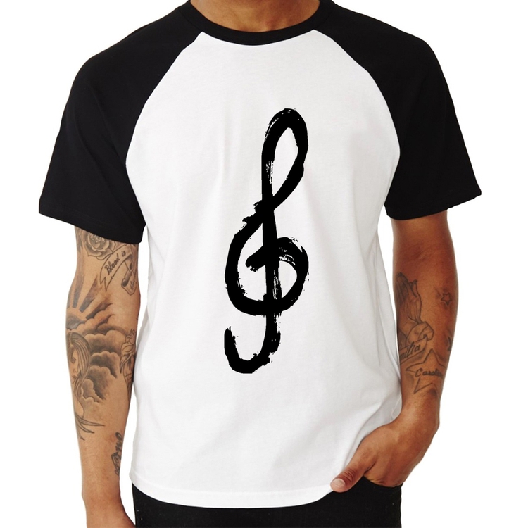 Camiseta Raglan Clave De Sol Arte