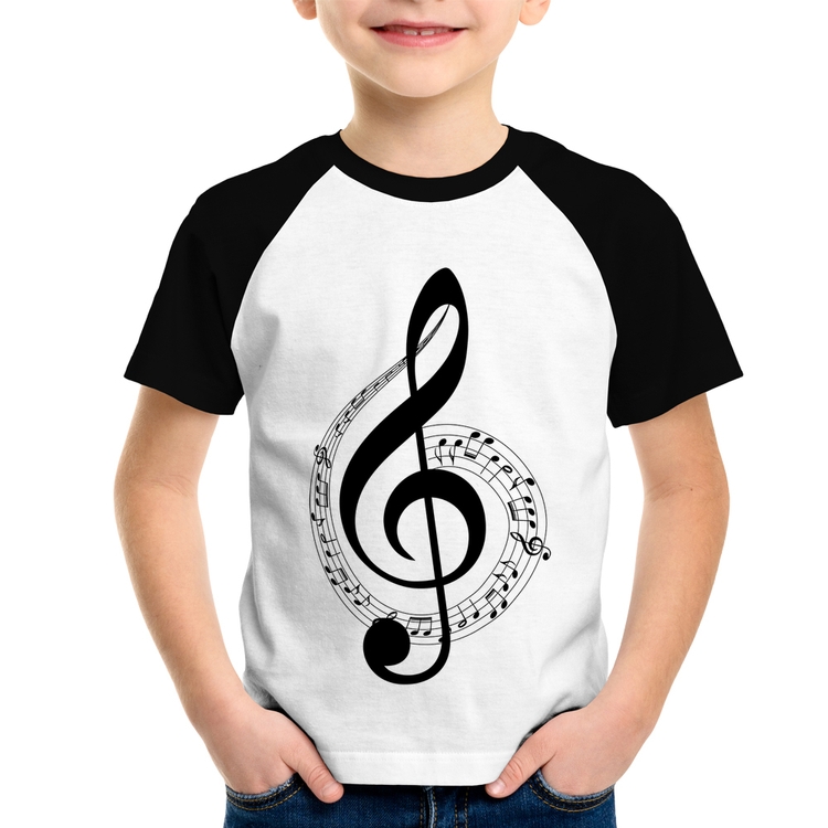 Camiseta Raglan Infantil Clave de Sol