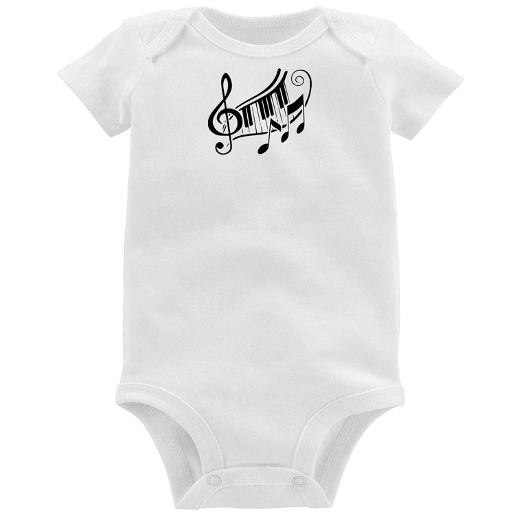 Body Bebê Clave De Sol Teclas