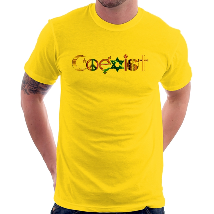 Camiseta Coexistência Pacífica - Amarela