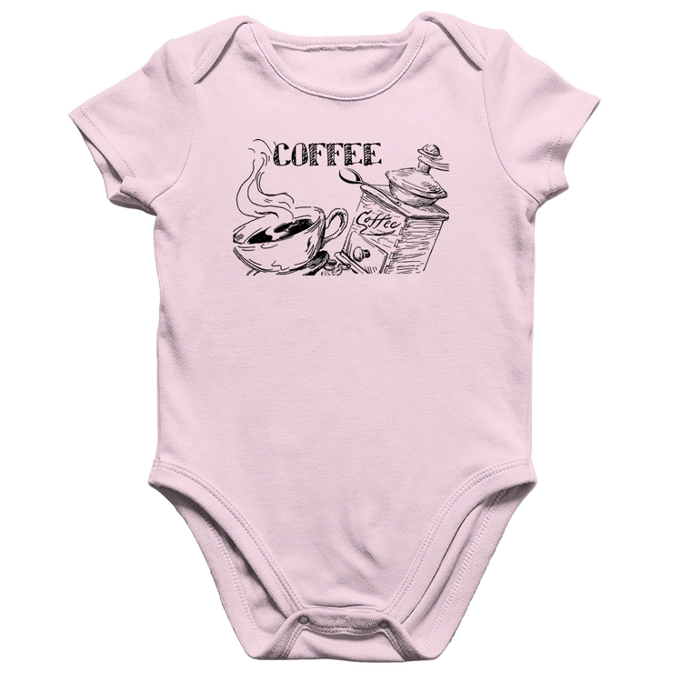 Body Bebê Algodão Coffee - Rosa Bebê