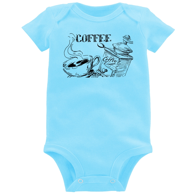 Body Bebê Coffee - Azul Bebê