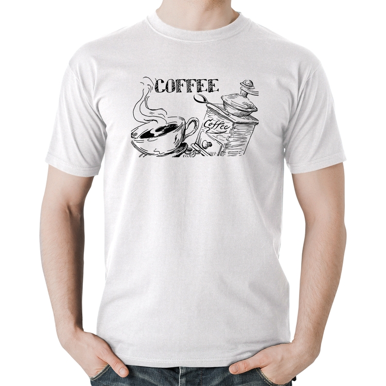 Camiseta Algodão Coffee - Branca