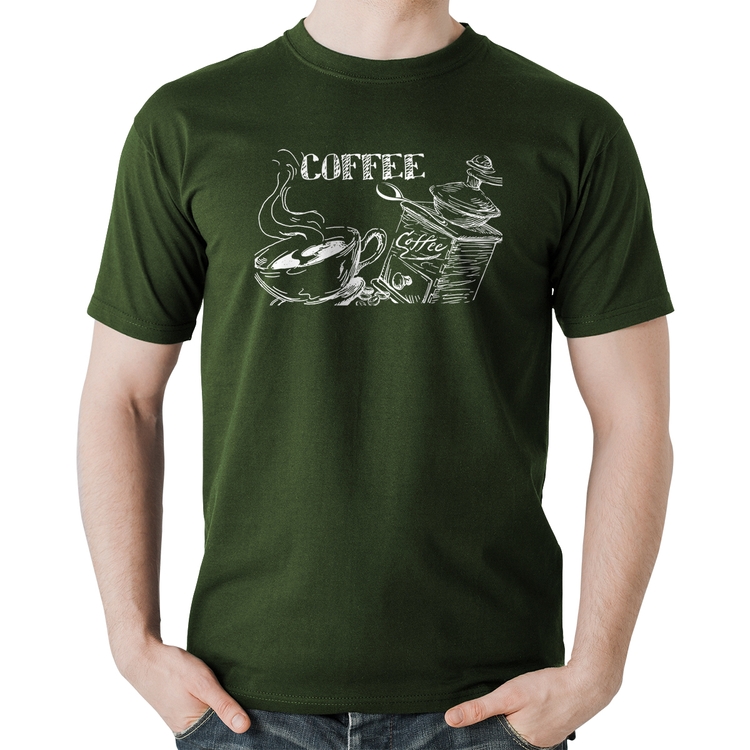 Camiseta Algodão Coffee - Musgo