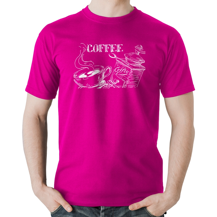 Camiseta Algodão Coffee - Rosa