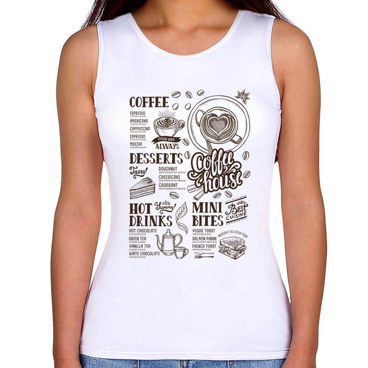 Regata Feminina Coffee House Vintage