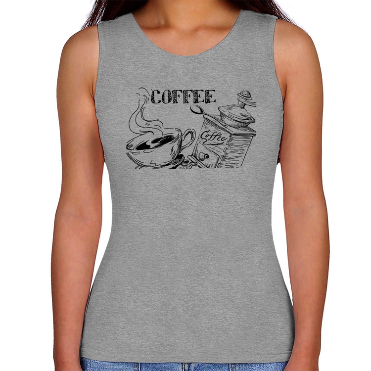 Regata Feminina Coffee - Cinza