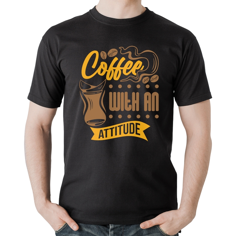Camiseta Algodão Coffee With An Attitude