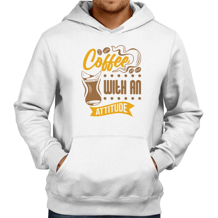 Moletom Coffee With An Attitude - Branco