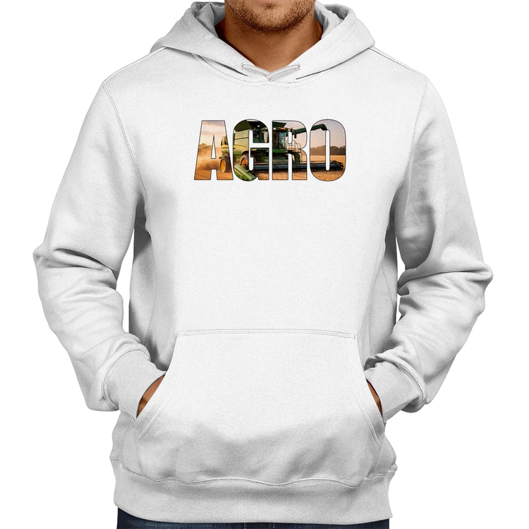 Moletom Agro Colheitadeira Rural - Branco