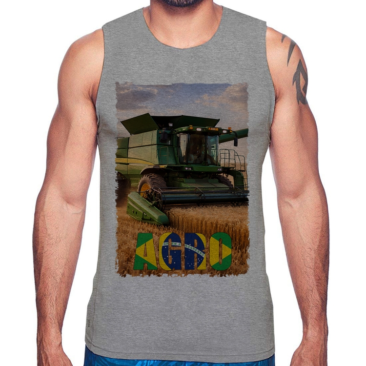 Regata Colheitadeira Agro Brasil Rural - Cinza