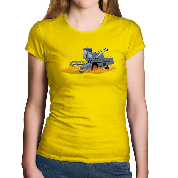 Baby Look Algodão Colheitadeira - Amarela