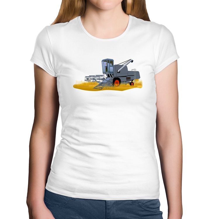 Baby Look Algodão Colheitadeira - Branca