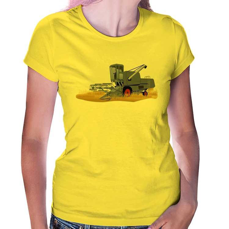 Baby Look Colheitadeira - Amarela