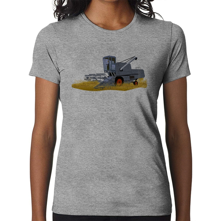 Baby Look Colheitadeira - Cinza