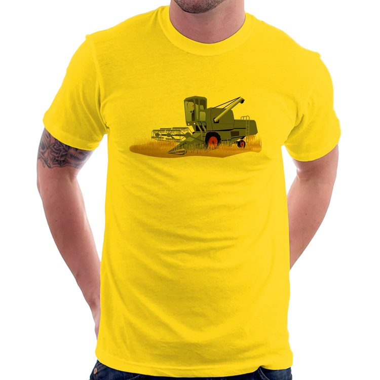 Camiseta Colheitadeira - Amarela