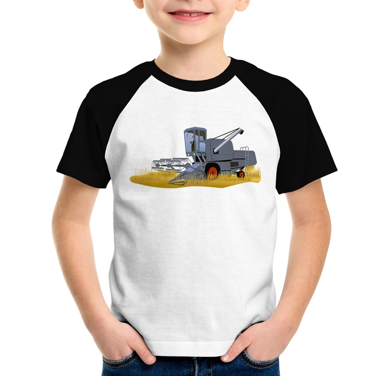 Camiseta Raglan Infantil Colheitadeira